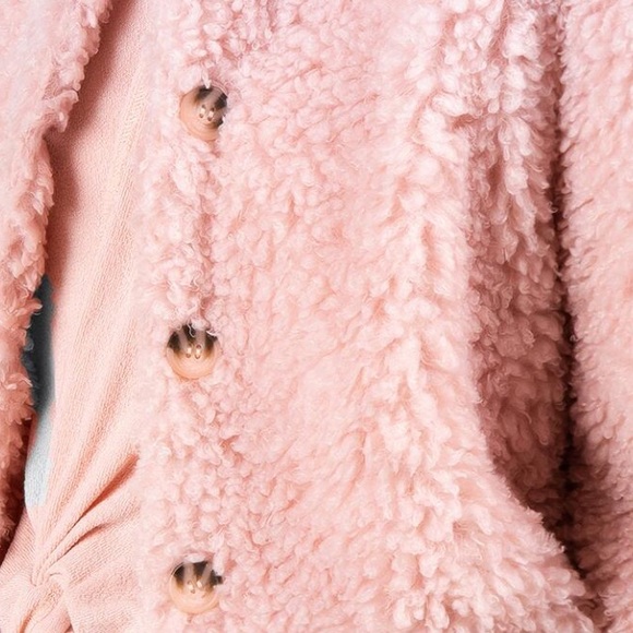 Pink Shearling Jacket - Picture 2 of 4